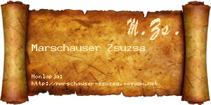 Marschauser Zsuzsa névjegykártya